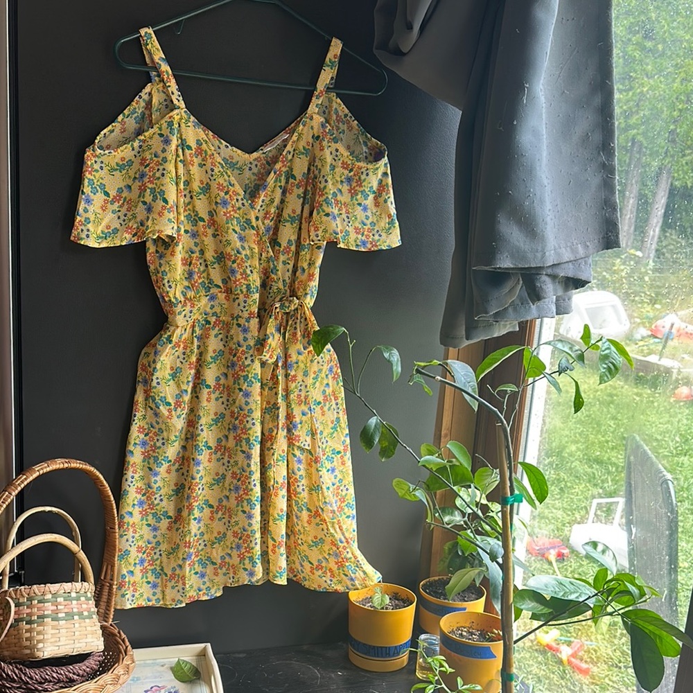Sienna Sky Yellow Floral Mini Dress